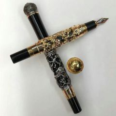 现货简约龙笔礼品笔商务书写墨水笔签名练字硬笔钢笔实木笔盒